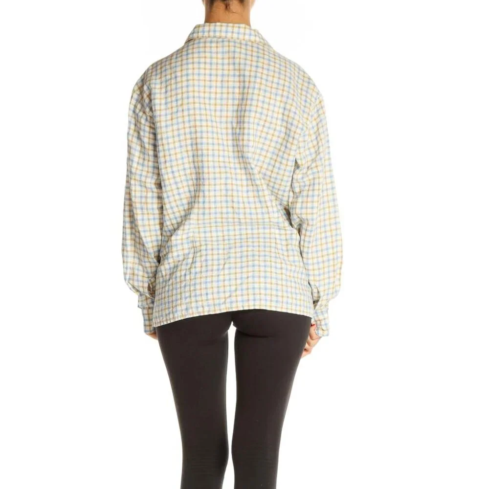 Moreno Martini Da Firenze Beige Checkered All Day Wear Shirt - Picture 3 of 3